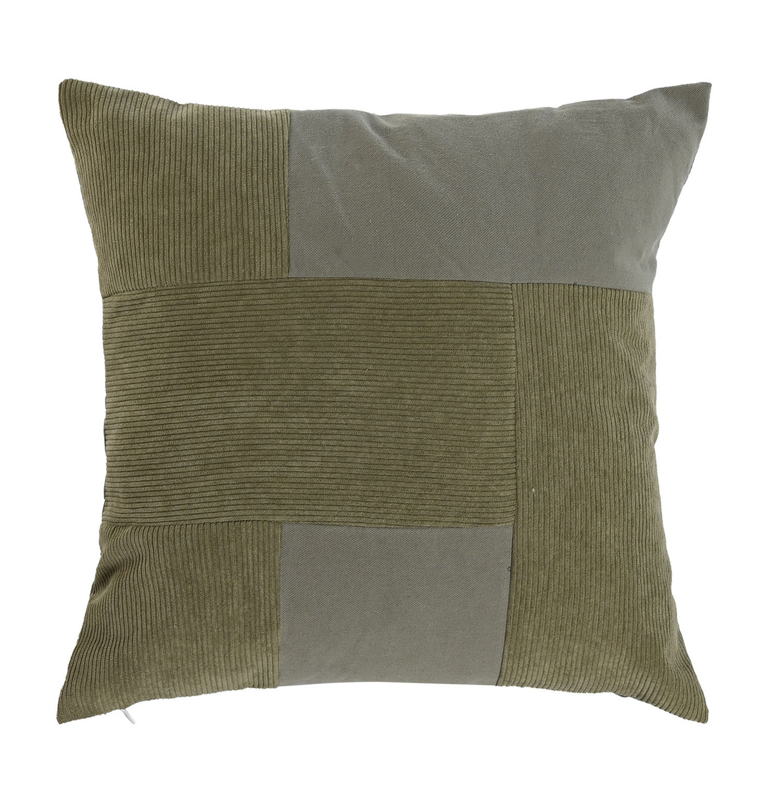 Almofada Decorativa Patchwork 483 Quadrada Verde