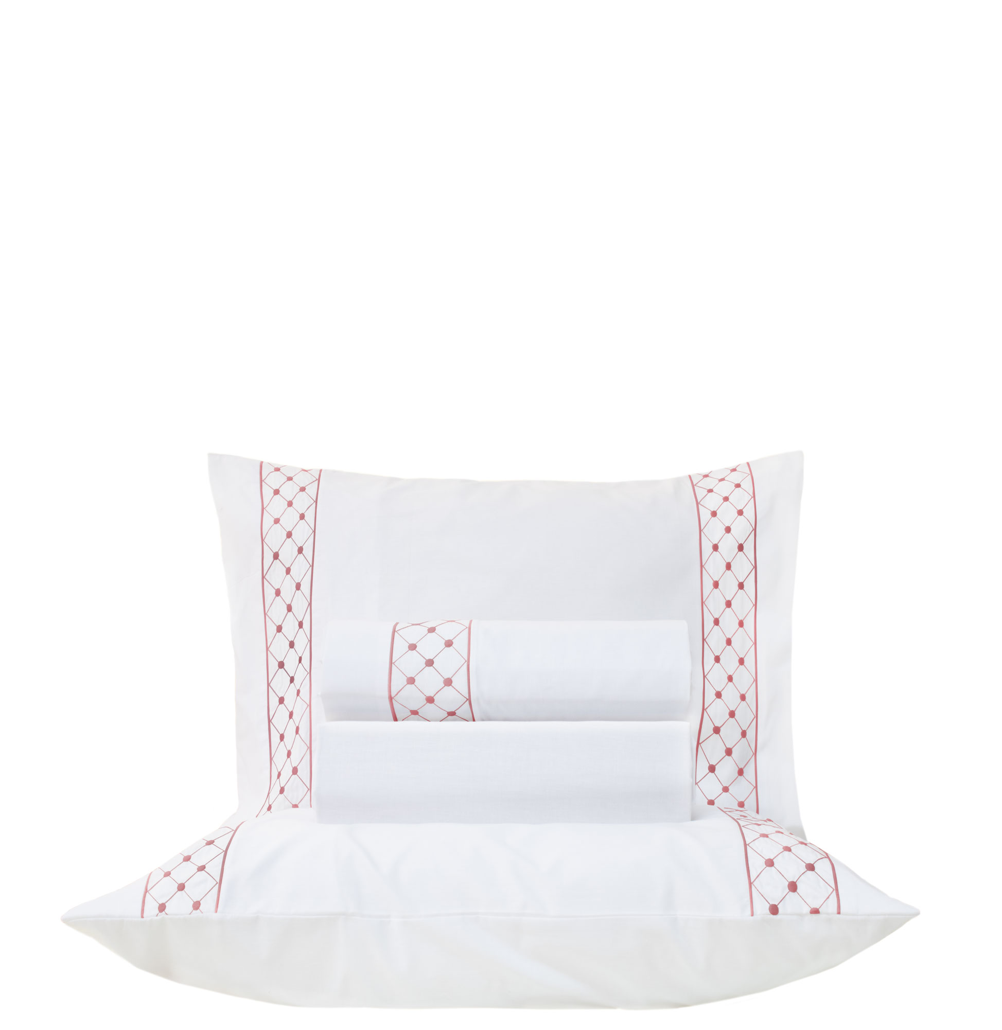 Jogo de Lençóis Cama de Casal Fil F-2100 100% Algodão 4 Peças Rosa