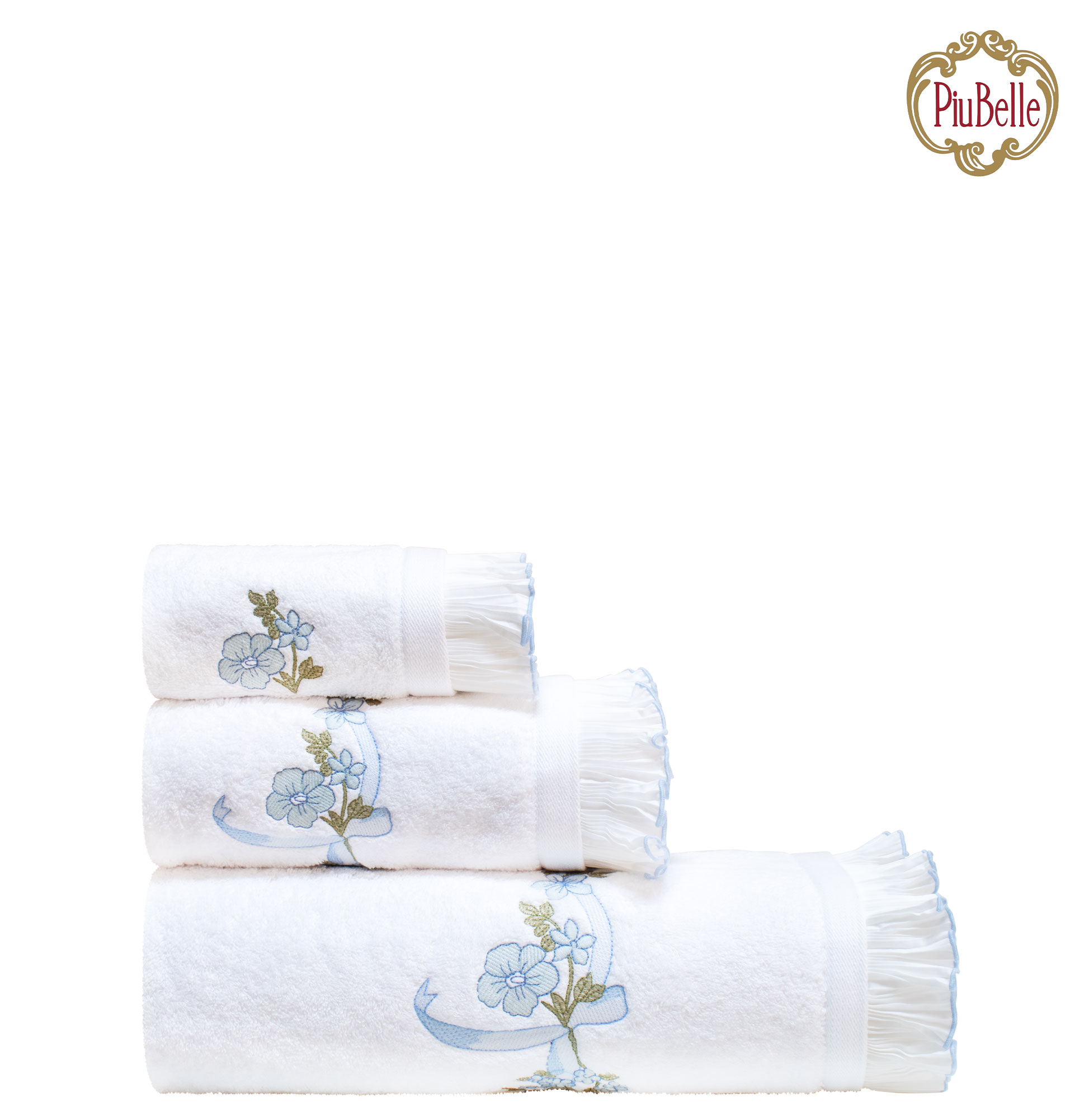 Jogo de Banho 100% Algodão Dalila 3 Toalhas Azul