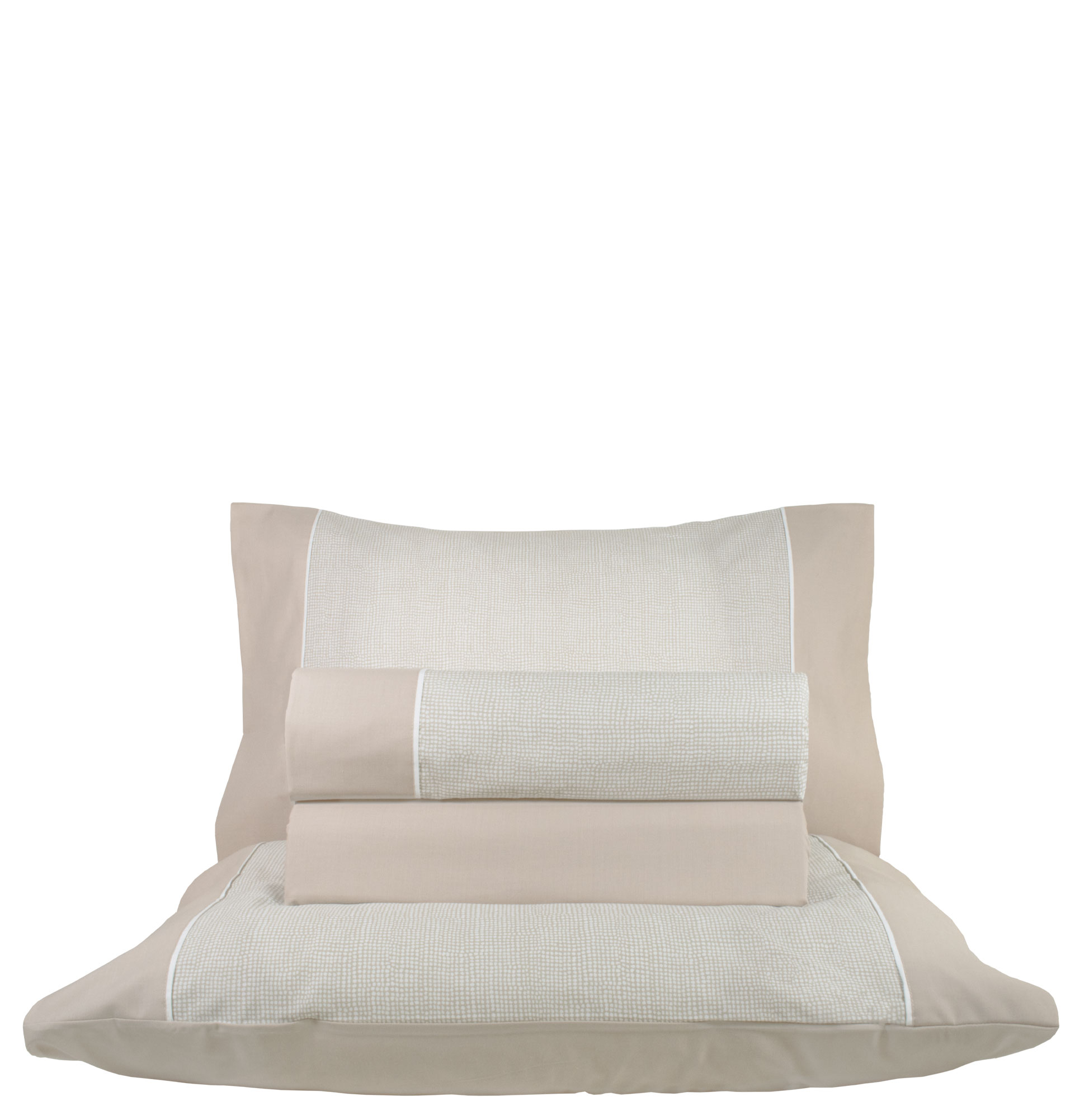 Jogo de Lençóis Cama de Casal Skin 100% Algodão 4 Peças Bege