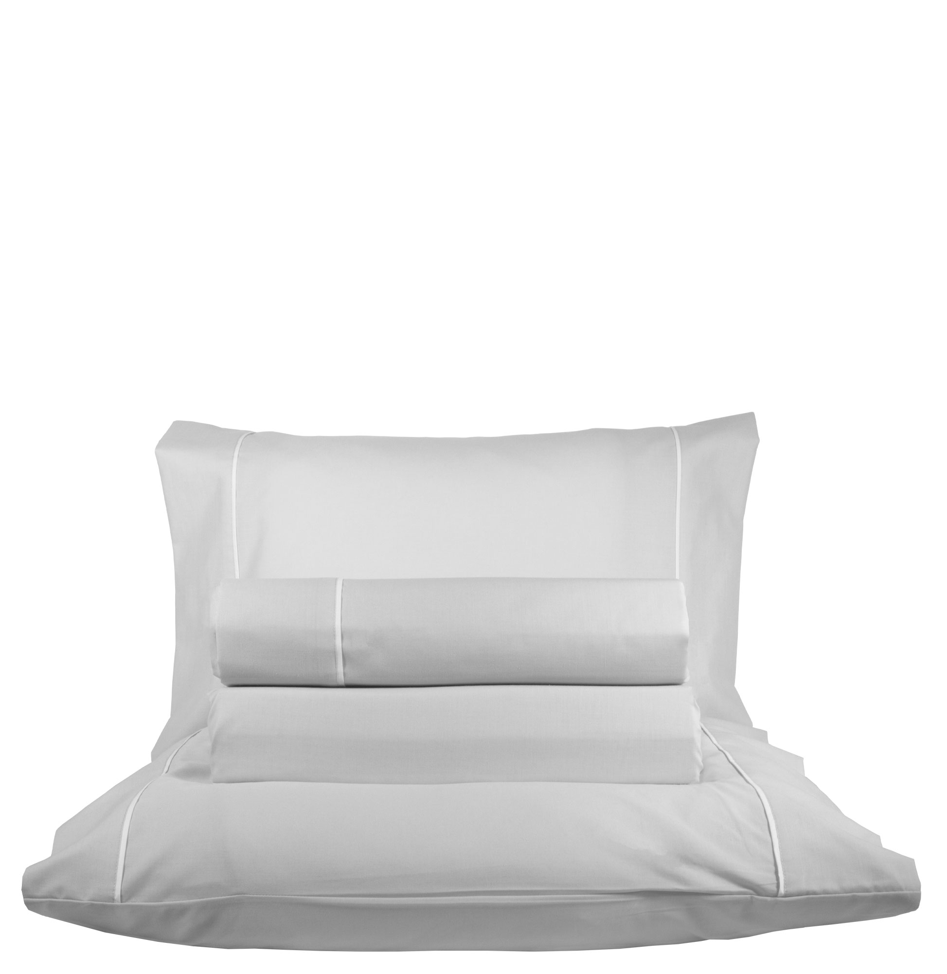 Jogo de Lençóis Cama de Solteiro Exotica 100% Algodão 3 Peças Cinzento