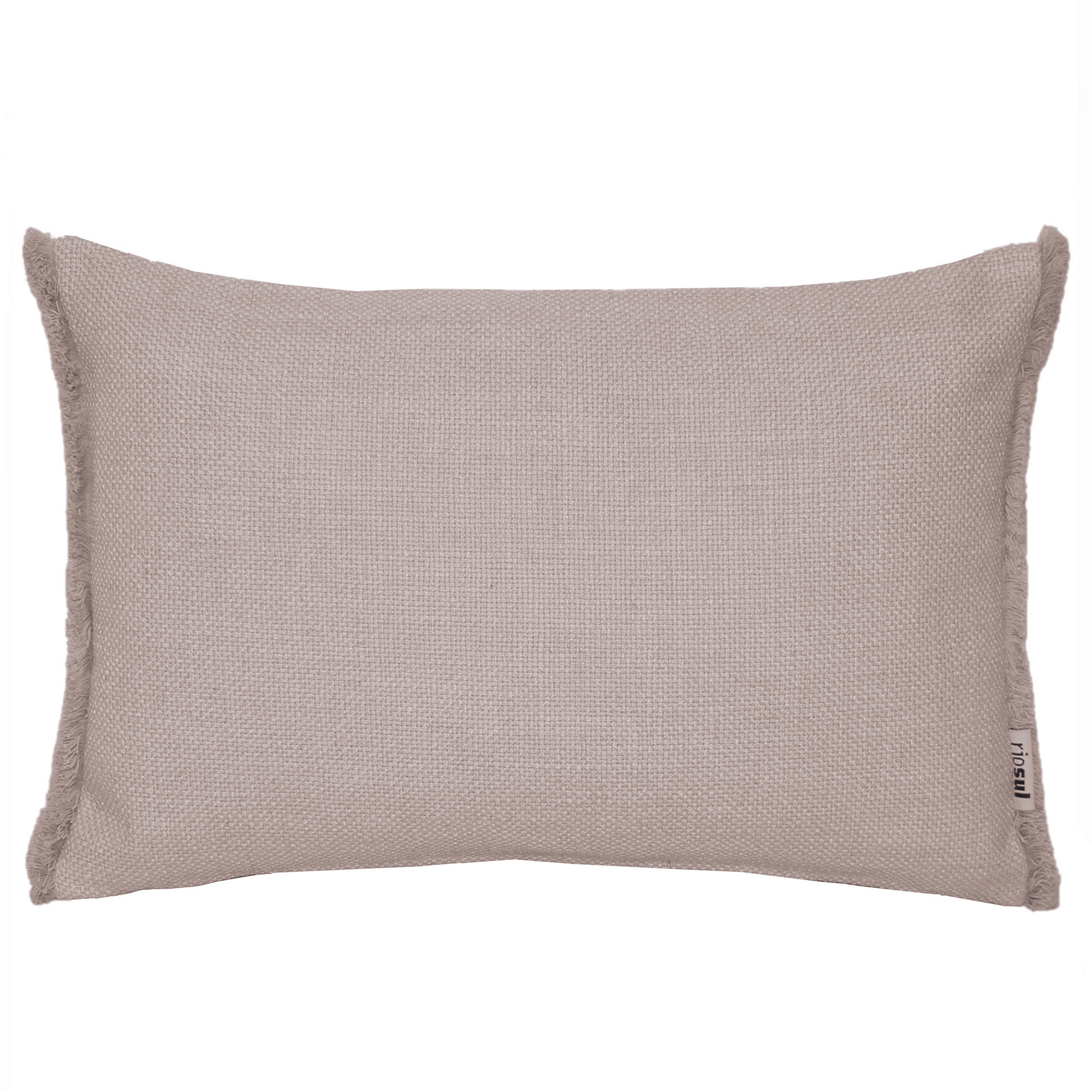 Almofada Decorativa Lisa Basic com Franja Branco Natural