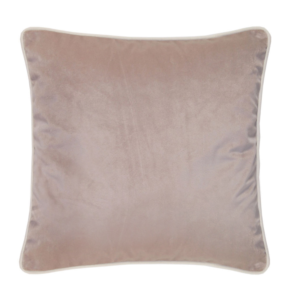 Almofada Decorativa Lisa Mellow com Vivo Bege Claro