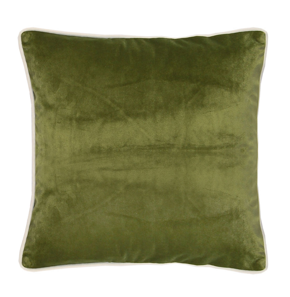 Almofada Decorativa Lisa Mellow com Vivo Verde