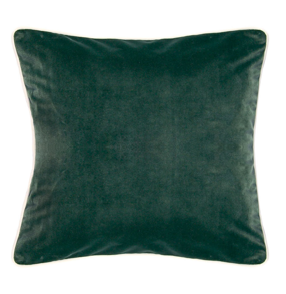 Almofada Decorativa Lisa Mellow com Vivo Azul Petróleo