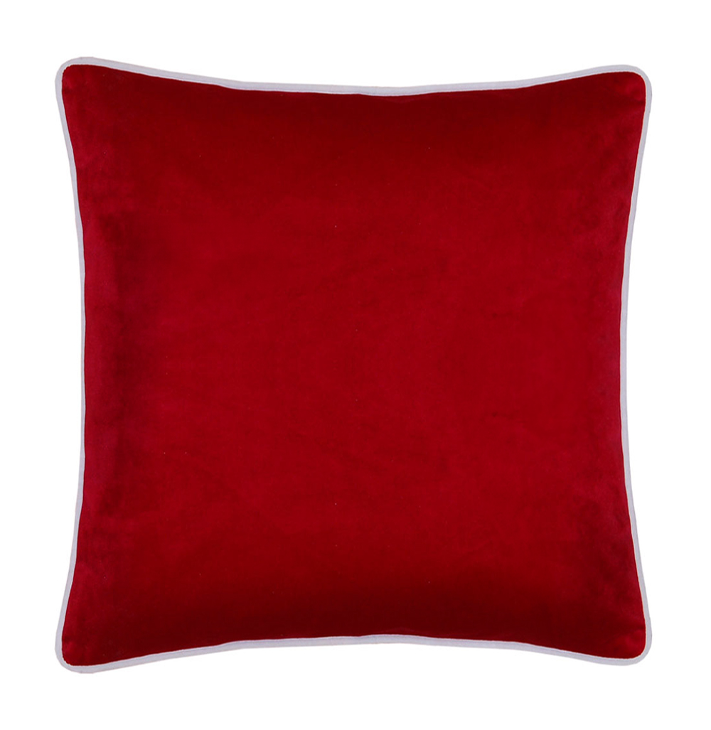 Almofada Decorativa Lisa Mellow com Vivo Bordeaux