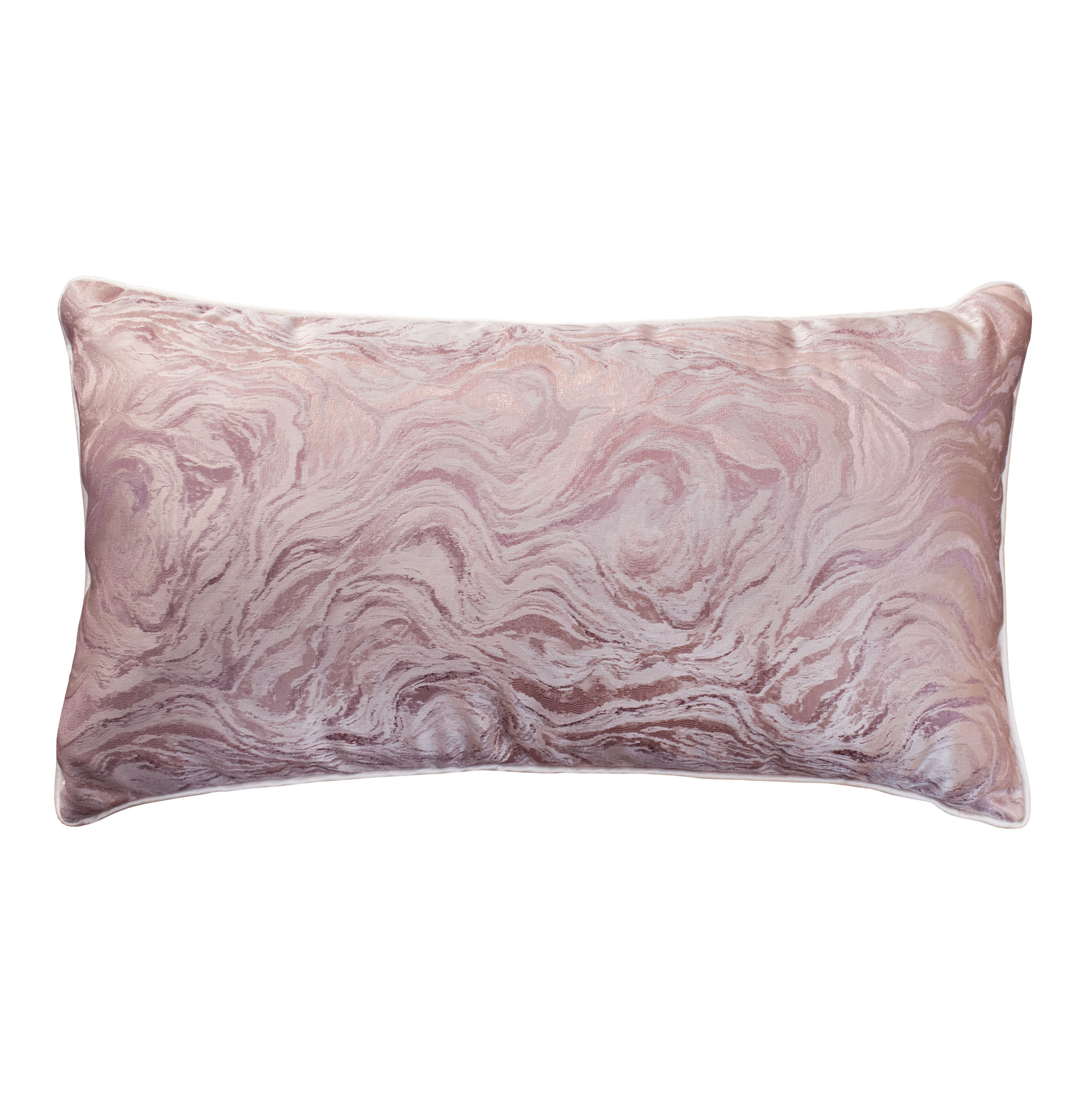 Almofada Decorativa Abstrata Marm Retangular Rosa