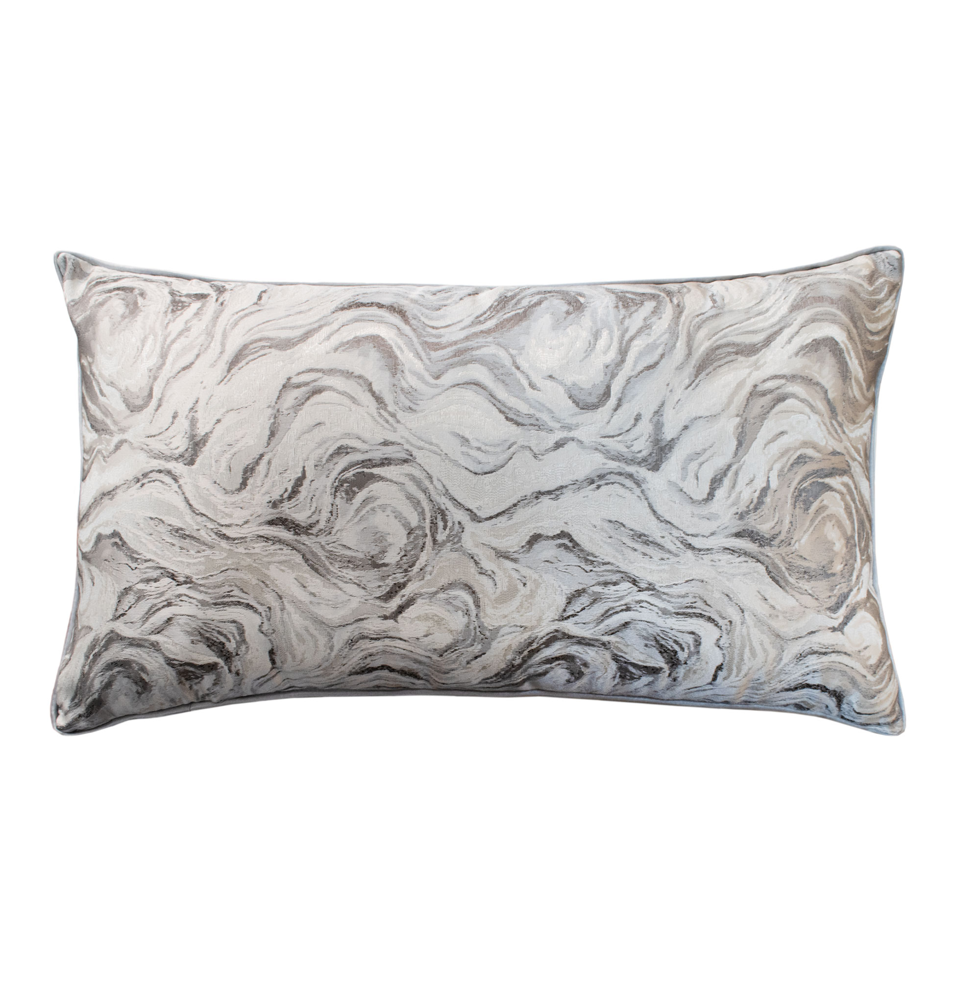 Almofada Decorativa Abstrata Marm Retangular Cinzento