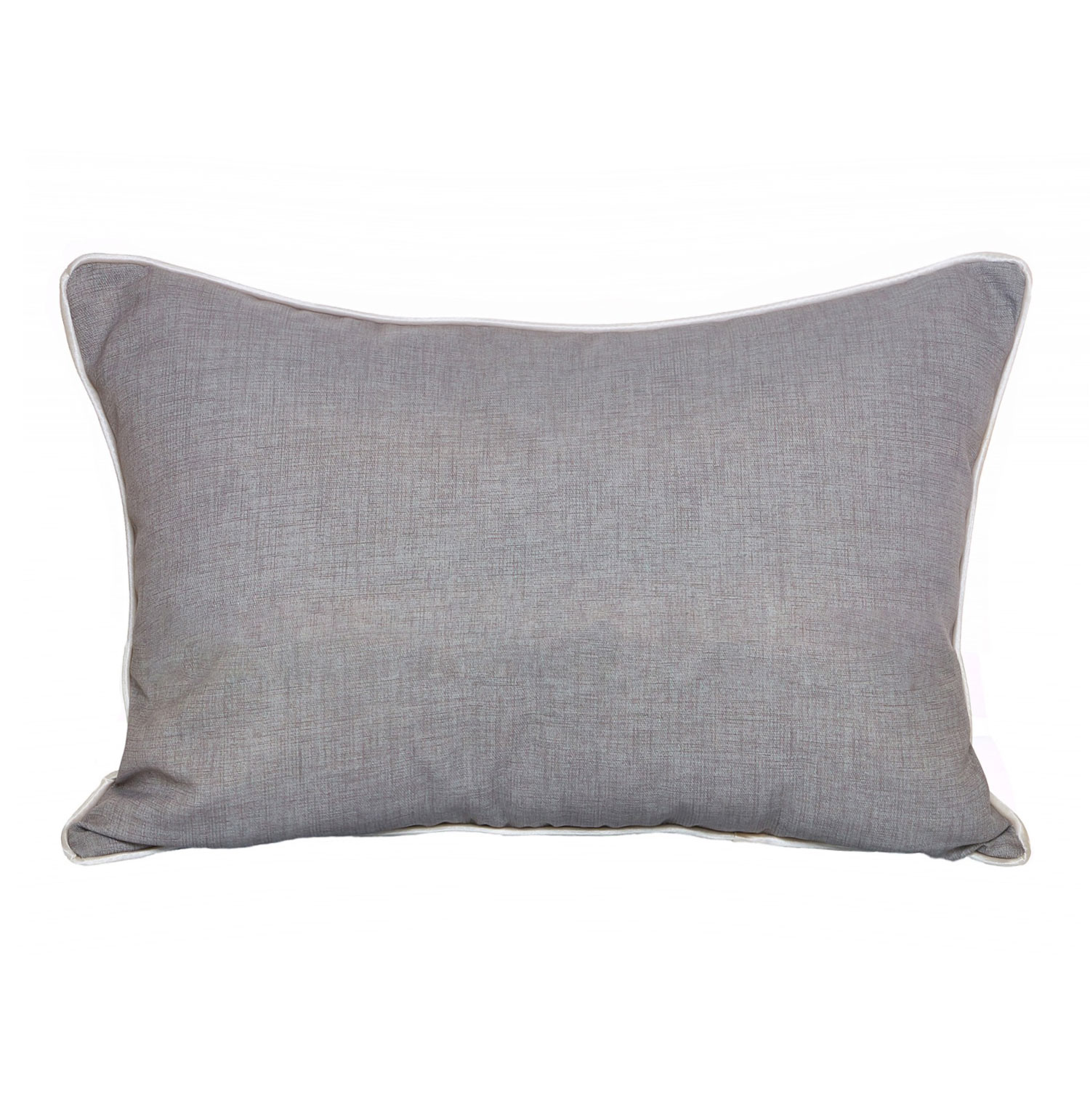 Almofada Decorativa Lisa Lisi com Vivo Cinzento Taupe