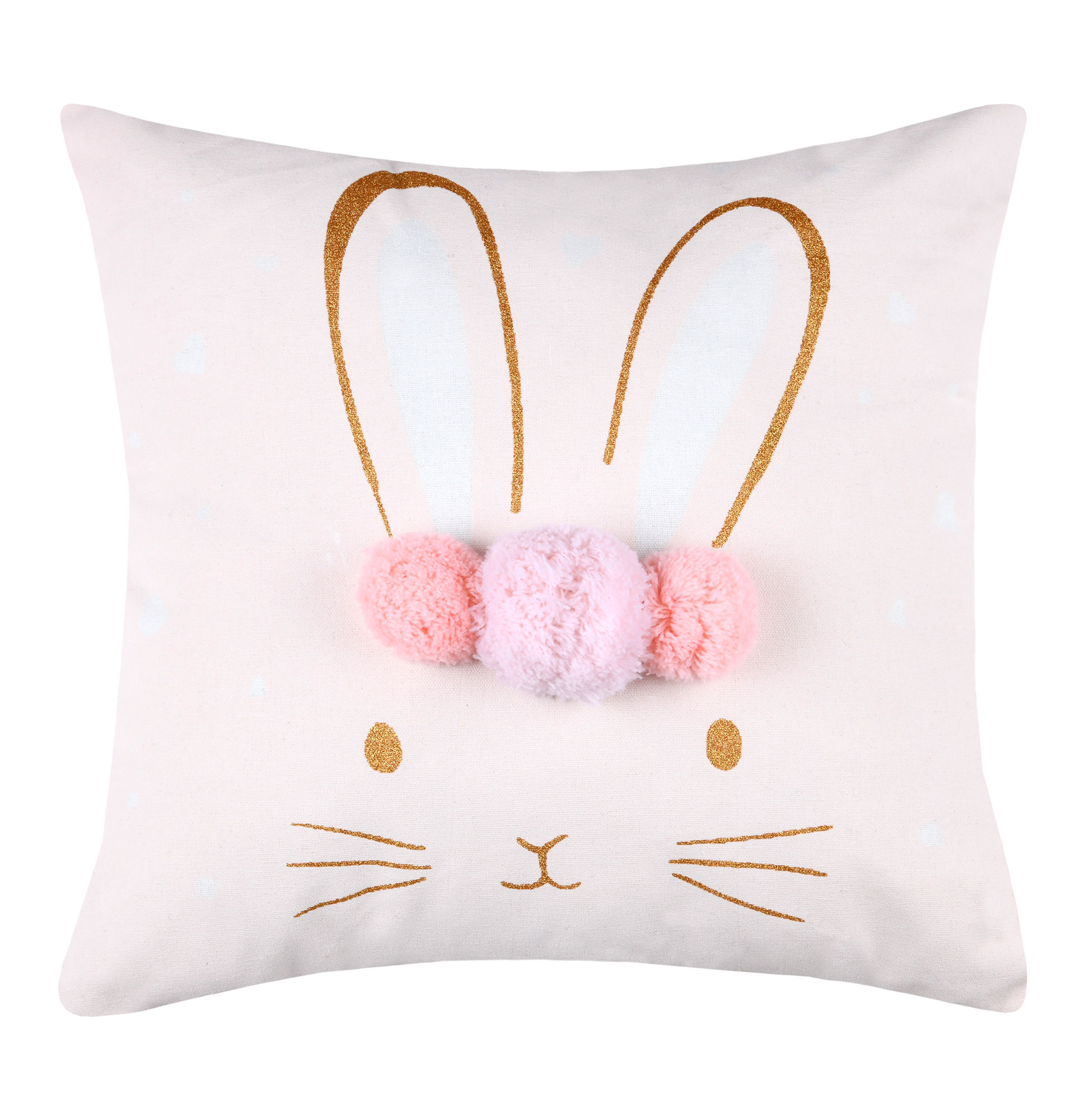 Almofada Decorativa Infantil Matty 002 Quadrada Multicolor/Rosa Claro