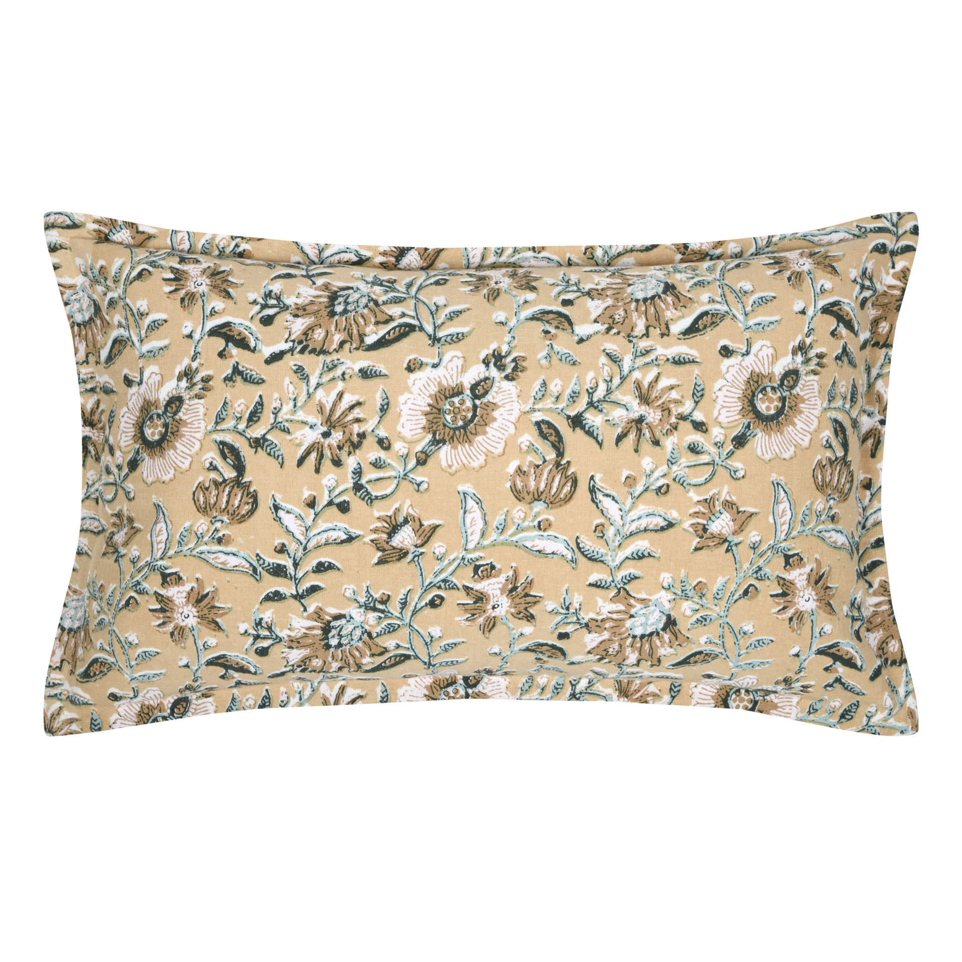 Almofada Shana em algodão com padrão floral multicolor 30 x 50 cm