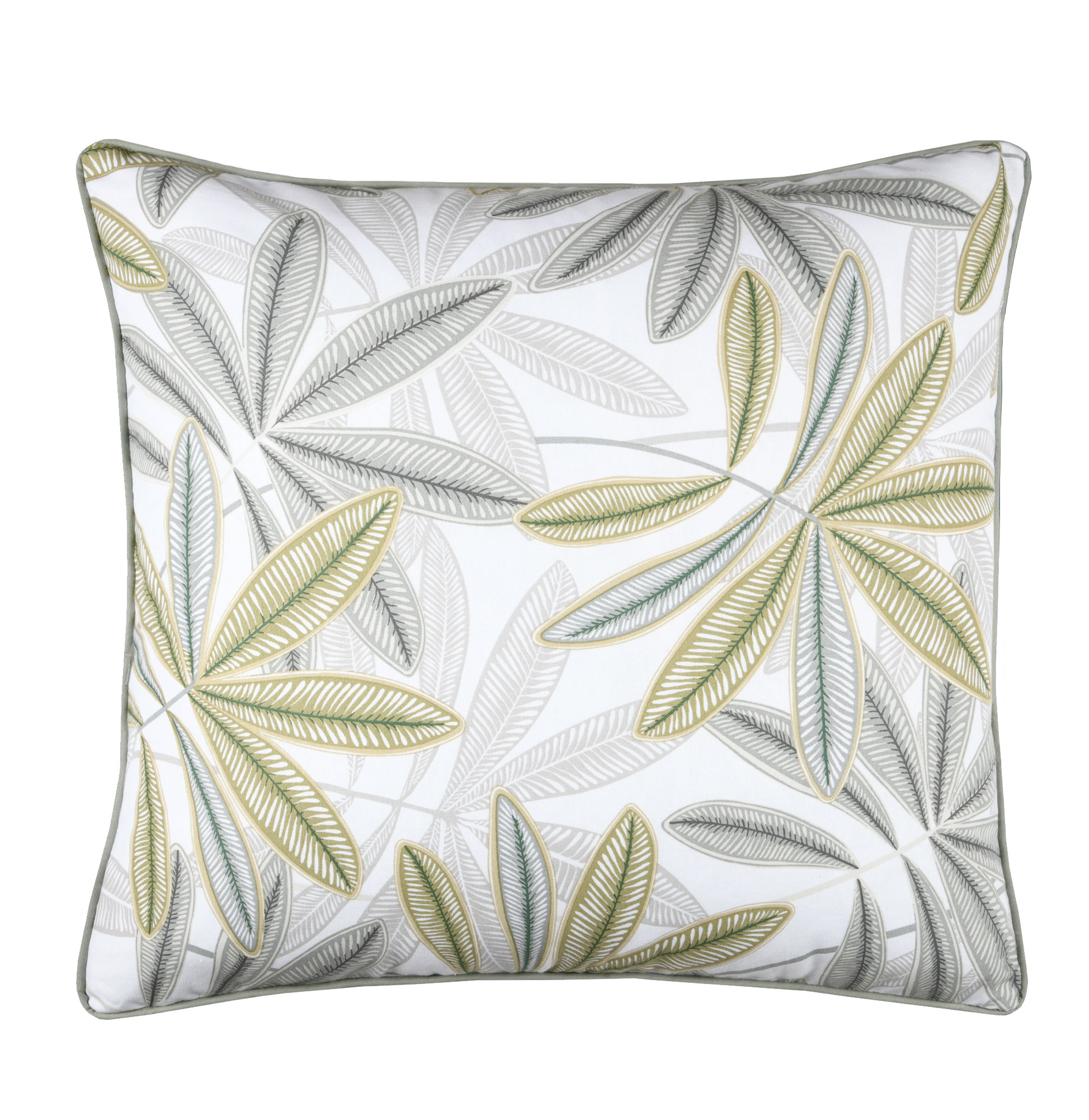 Almofada Decorativa Floral Debra/Aveyron Quadrada Cinzento Claro