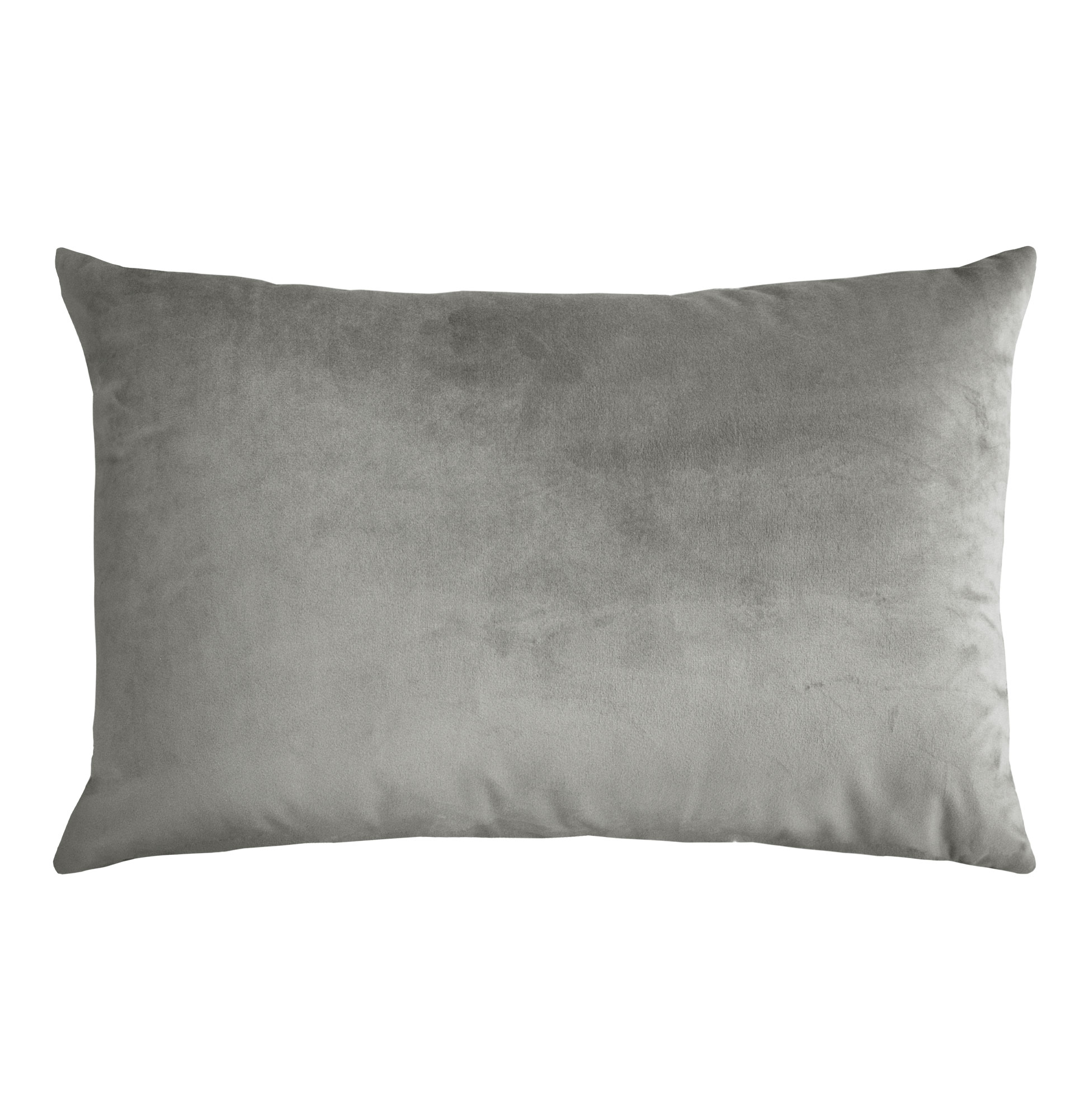 Almofada Decorativa Lisa Velina Cinzento Prata