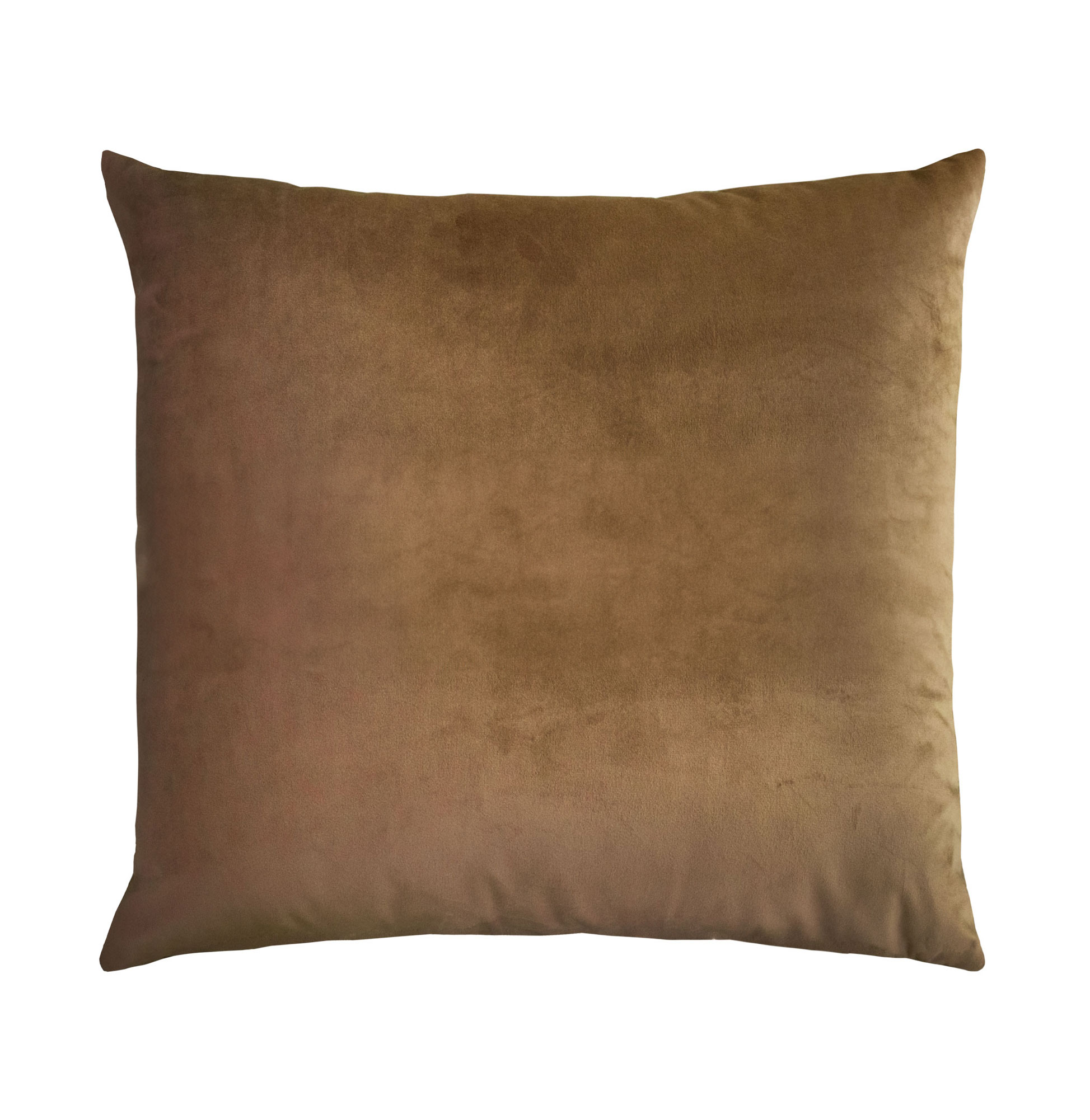 Almofada Decorativa Lisa Velina Castanho Camel