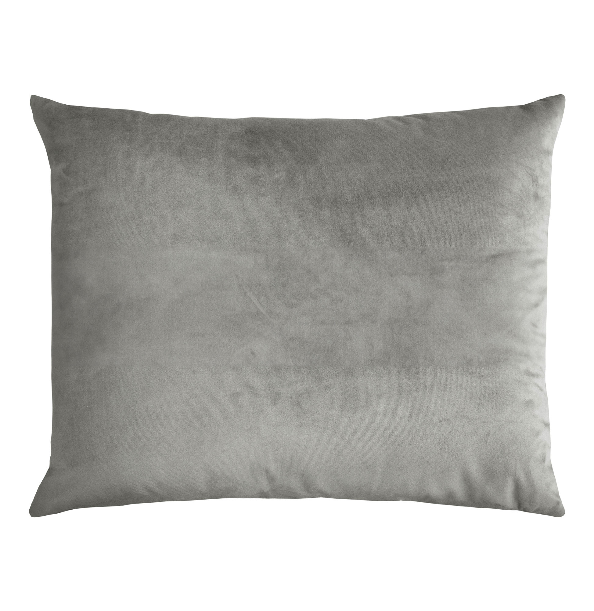 Almofada Decorativa Lisa Velina Cinzento Prata