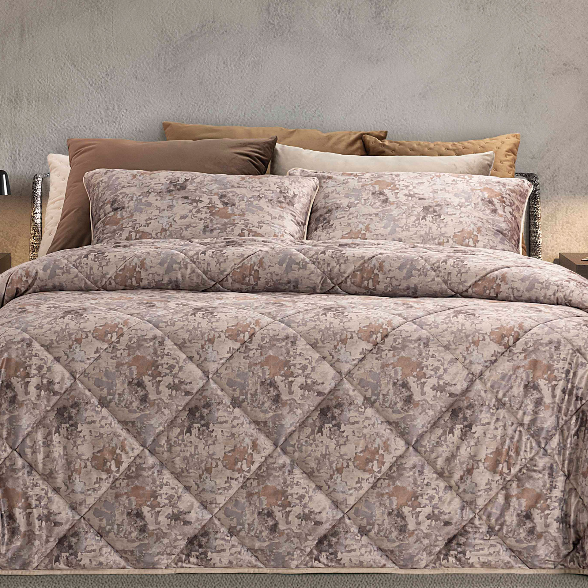 Colcha Cama de Casal Lunara Abstrato Multicolor