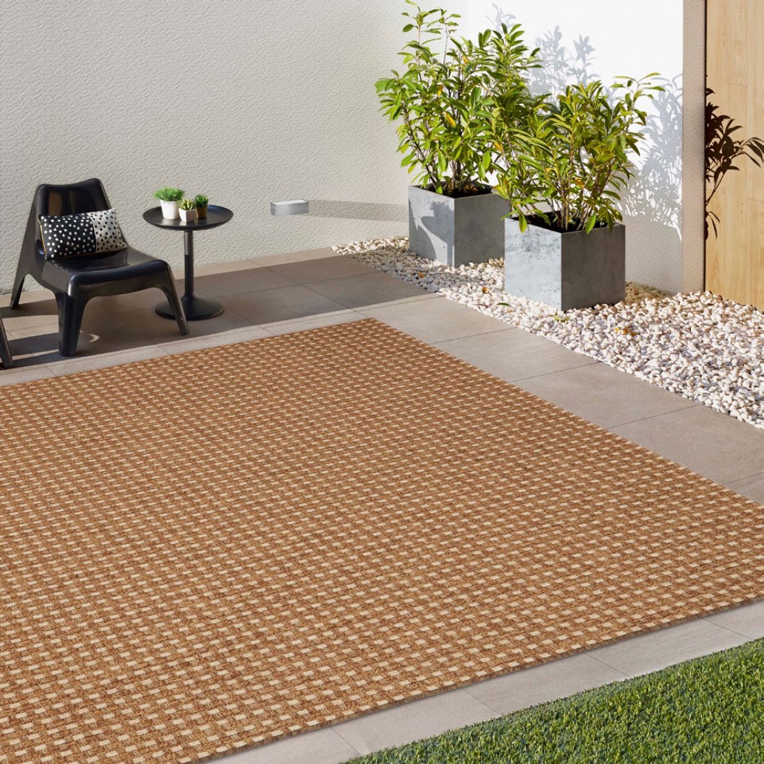 Alfombra de Pasillo Interior/Exterior Tatami 39003/275 Marrn