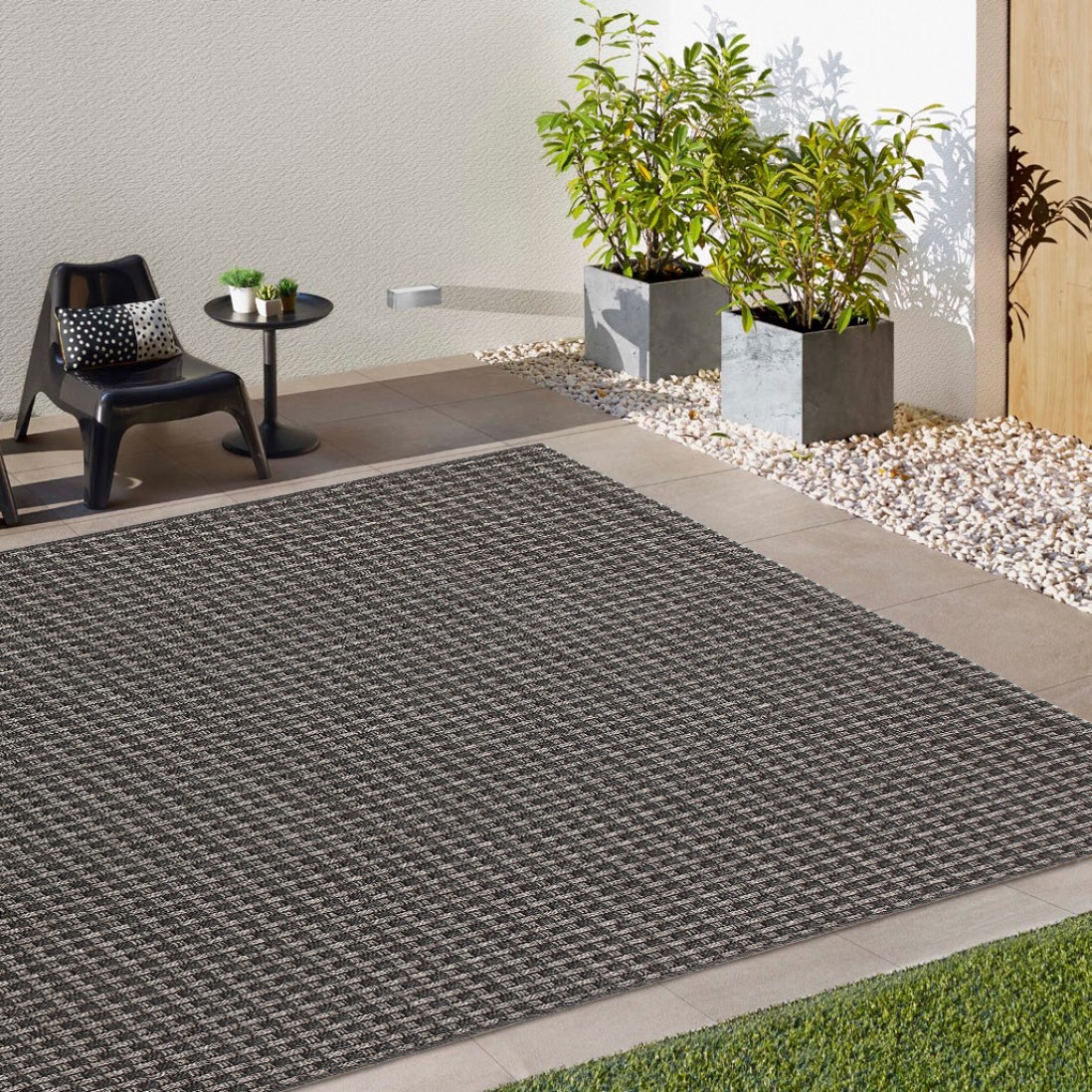 Alfombra de Pasillo Interior/Exterior Tatami 39003/896 Negro