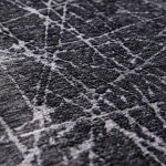Alfombra Abstracta Freeze Chenille 8881 Negra
