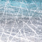 Alfombra Abstracta Freeze Chenille 8877 Azul