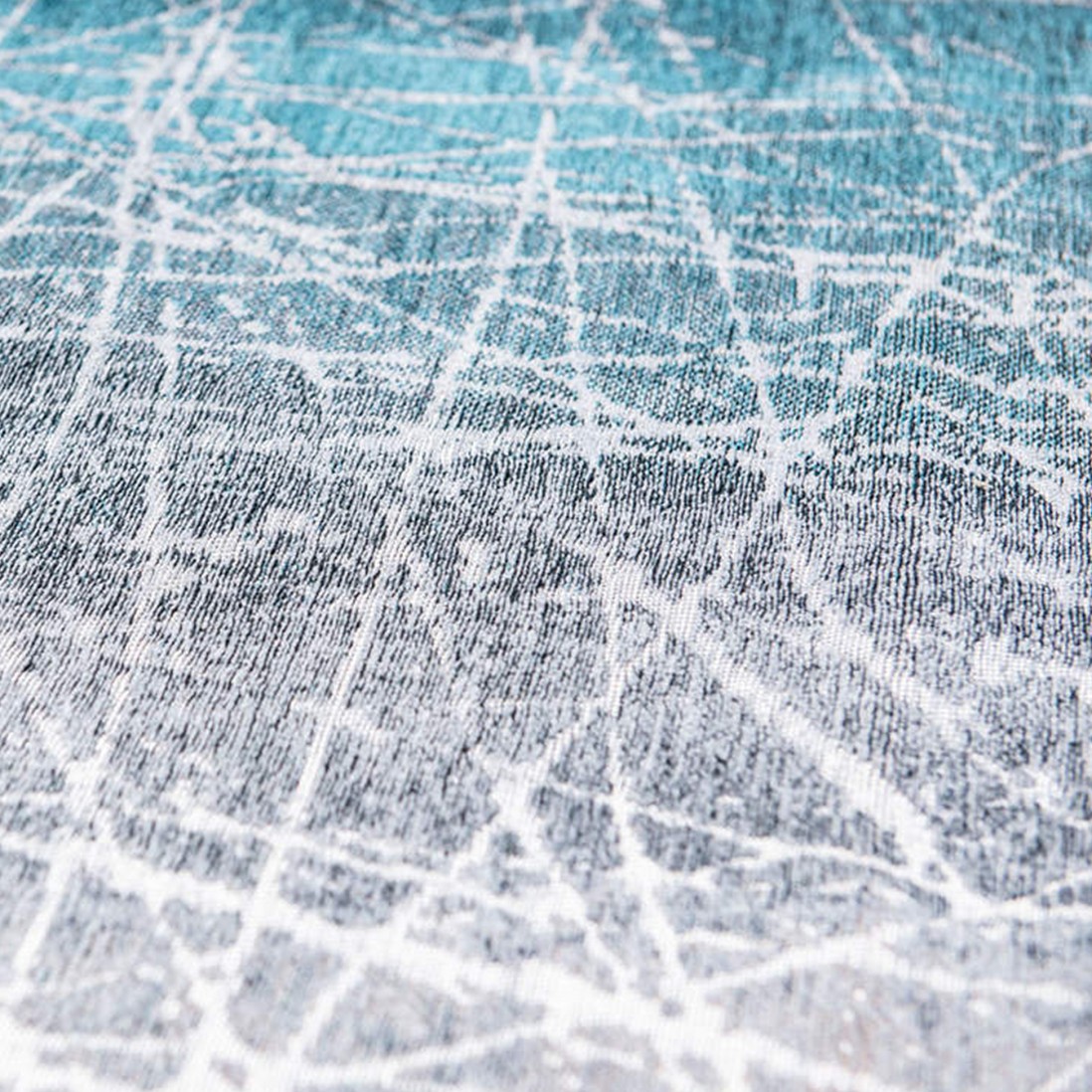 Alfombra Abstracta Freeze Chenille 8877 Azul