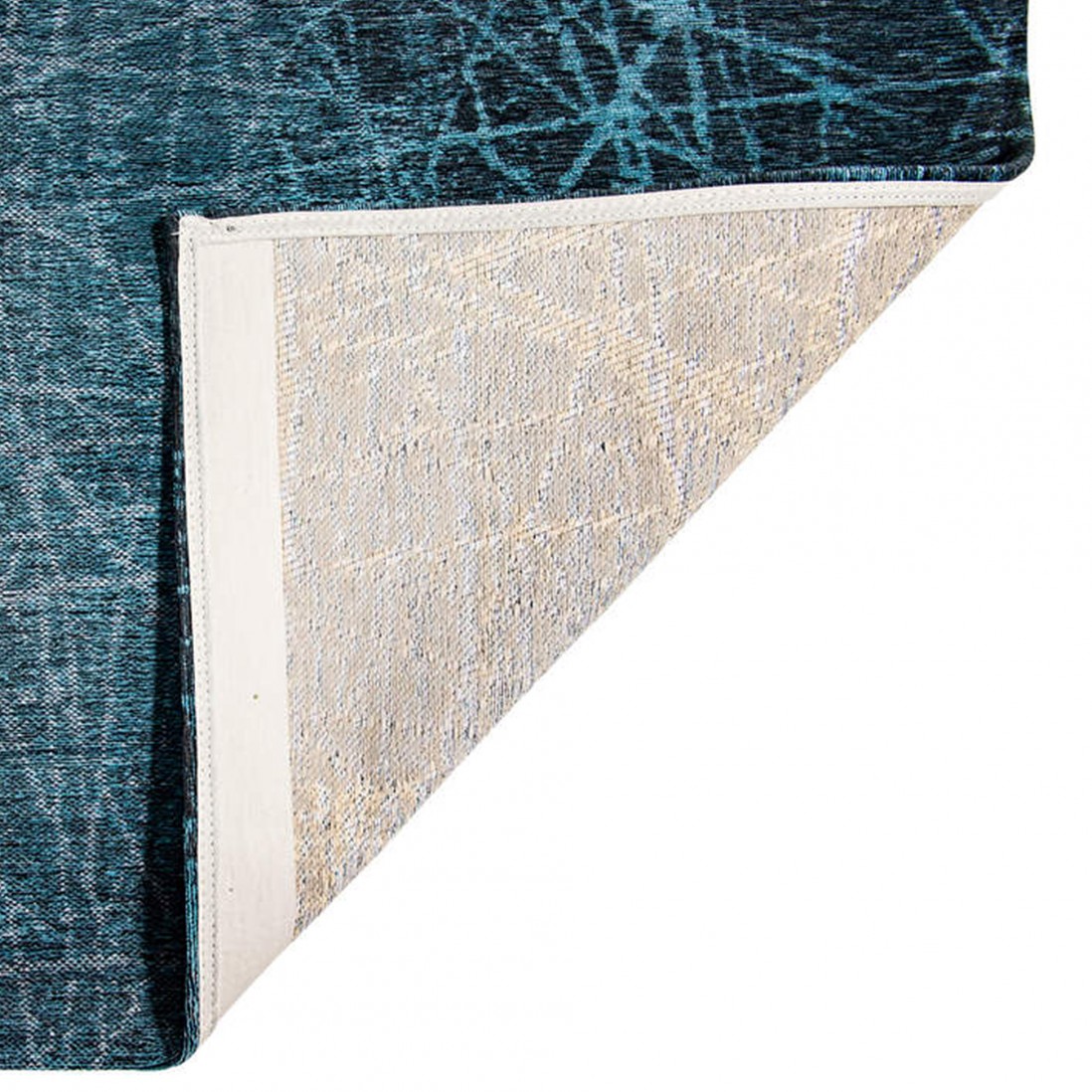 Alfombra Abstracta Freeze Chenille 8877 Azul