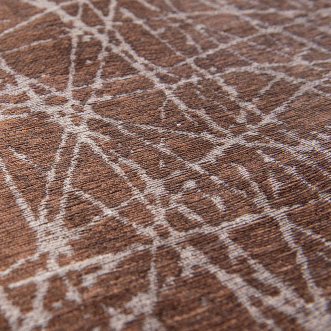 Alfombra Abstracta Freeze Chenille 8878 Marrn