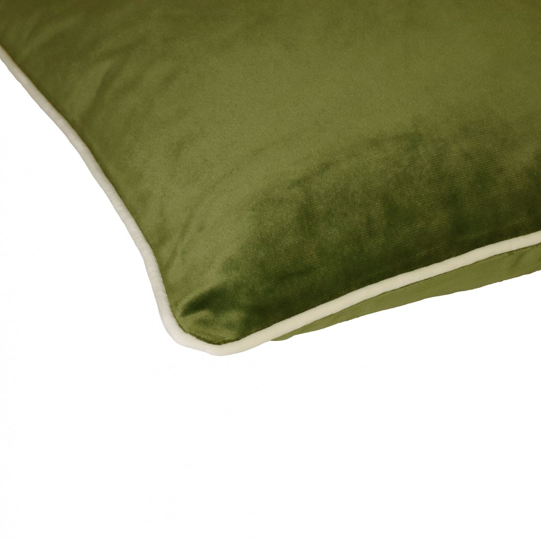 GREEN MELLOW CUSHION WITH PIPING