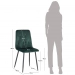 Cadeira de Veludo/Metal 160