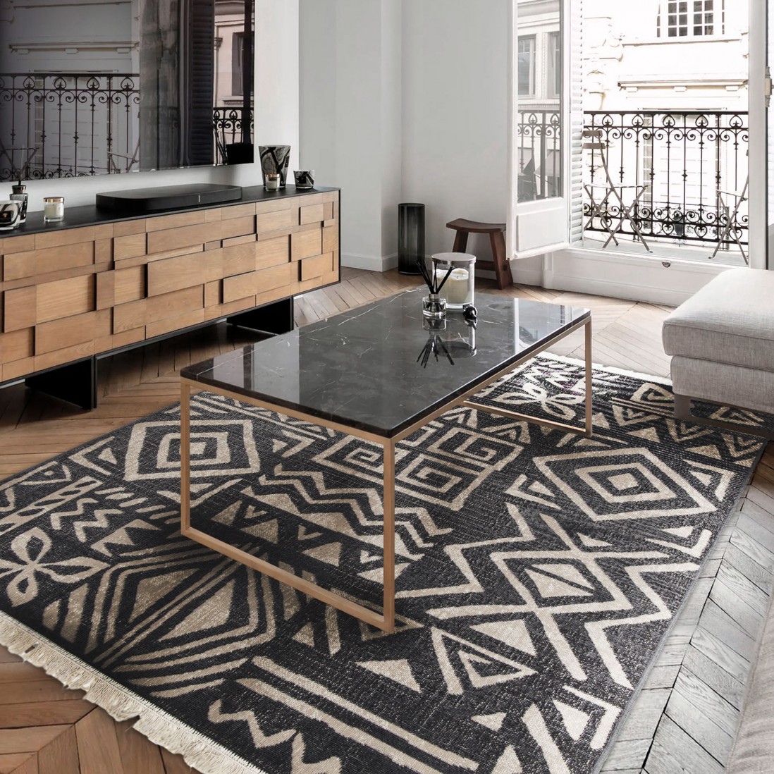 RE-TRIBAL 21858/537 AREA RUG