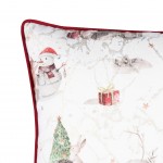 Almofada Decorativa de Natal History/Aquitaine Quadrada Vermelha