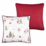 Almofada Decorativa de Natal History/Aquitaine Quadrada Vermelha