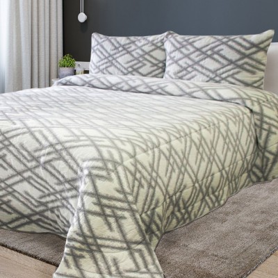 Edredn de Cama Doble Zahara Geomtrico Gris