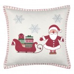 Almofada Decorativa de Natal Malicieux 001 Quadrada Vermelha