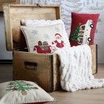 Almofada Decorativa de Natal Malicieux 001 Quadrada Vermelha