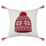 Almofada Decorativa de Natal Arvan 003 Quadrada Vermelha