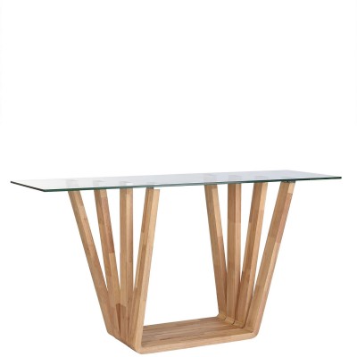 WOOD/GLASS CONSOLE 106