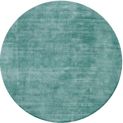 Plain Round Rug Jambi 71431/888 Turquoise Blue