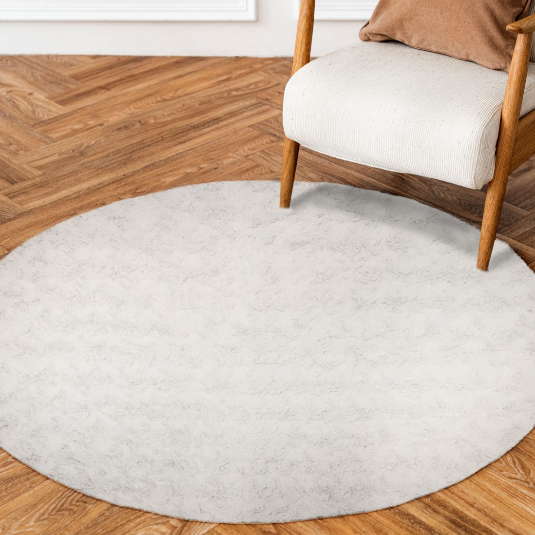 Alfombra a Medida Lavable Saragoca 001 Blanco