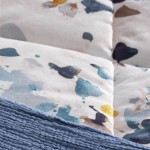 Edredn de Cama Doble Mel Aterciopelada Floral Multicolor