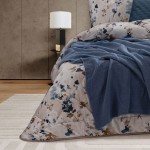 Colcha Cama de Casal Aveludada Mel Floral Multicolor