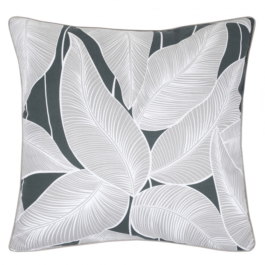 Tapuru 002 Floral Decorative Cushion Square Gray