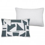 STOREN/TOILE 002 Abstract Decorative Cushion Rectangular Gray