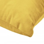 Velvet Plain Decorative Cushion Yellow