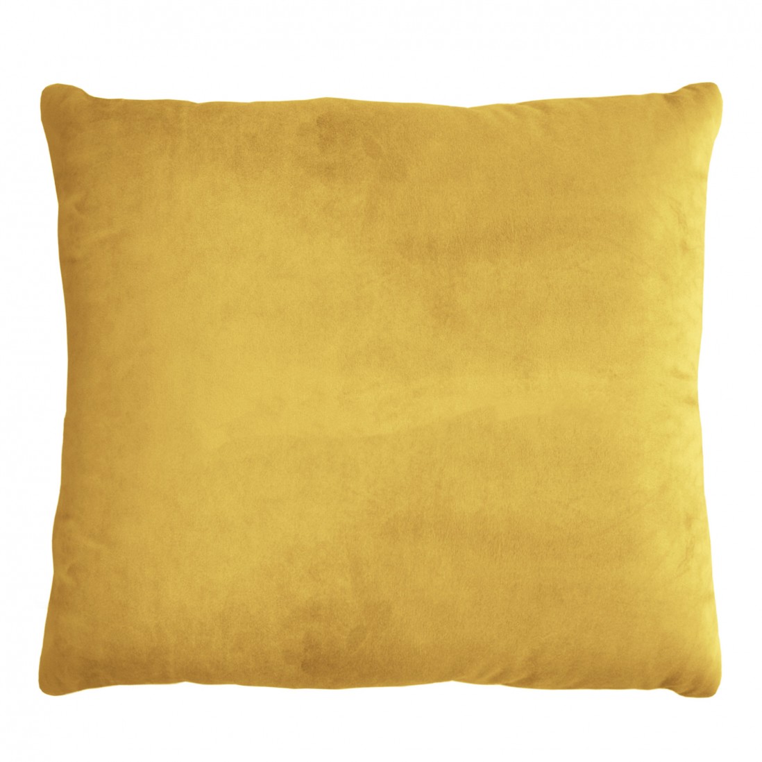 Velvet Plain Decorative Cushion Yellow