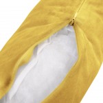 Velvet Plain Decorative Cushion Yellow