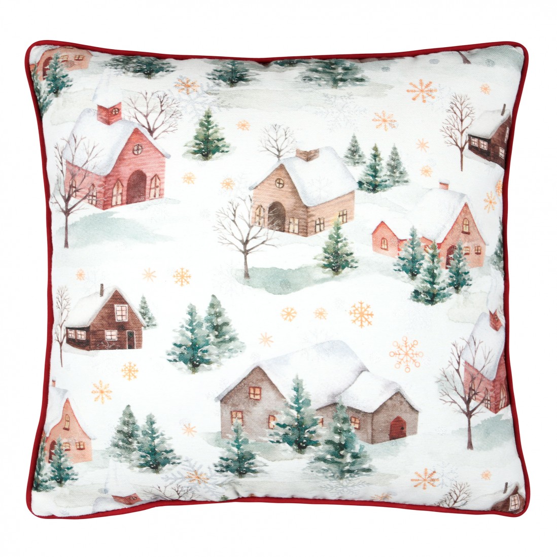 Almofada Decorativa de Natal Melbo 001 Quadrada Vermelha