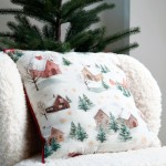 Almofada Decorativa de Natal Melbo 001 Quadrada Vermelha