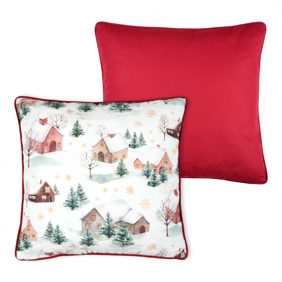 Almofada Decorativa de Natal Melbo 001 Quadrada Vermelha