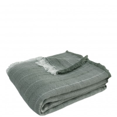 Cabila Blanket with Fringes Gray